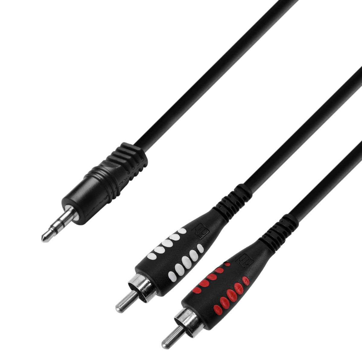 Adam Hall Cables K3 YWCC 0100 - Audio Cable 3.5mm Jack stereo to 2 x RCA male 1m