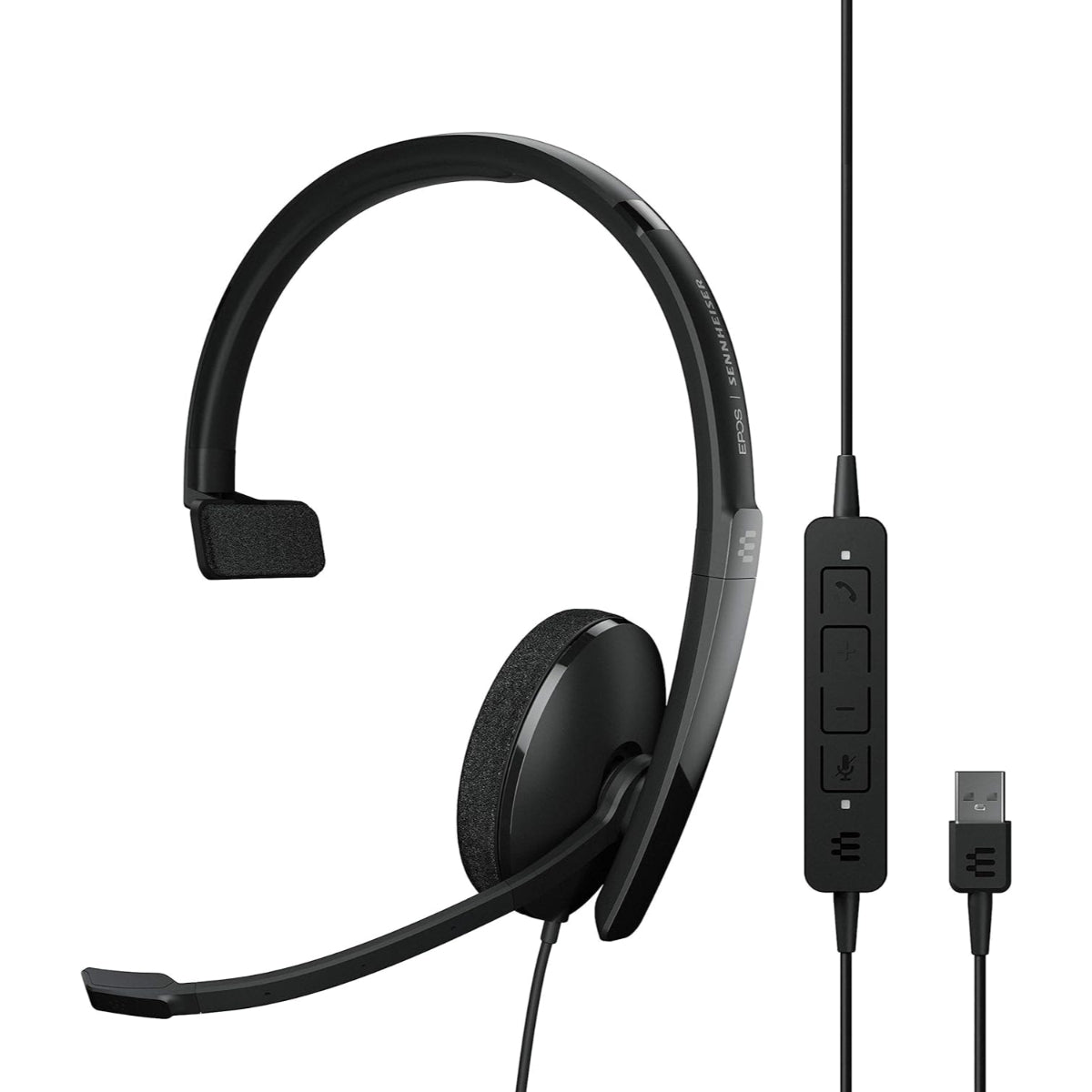EPOS/Sennheiser ADAPT 130 USB II Monaural Office Headset, Black,2.3m cable ,USB Connection