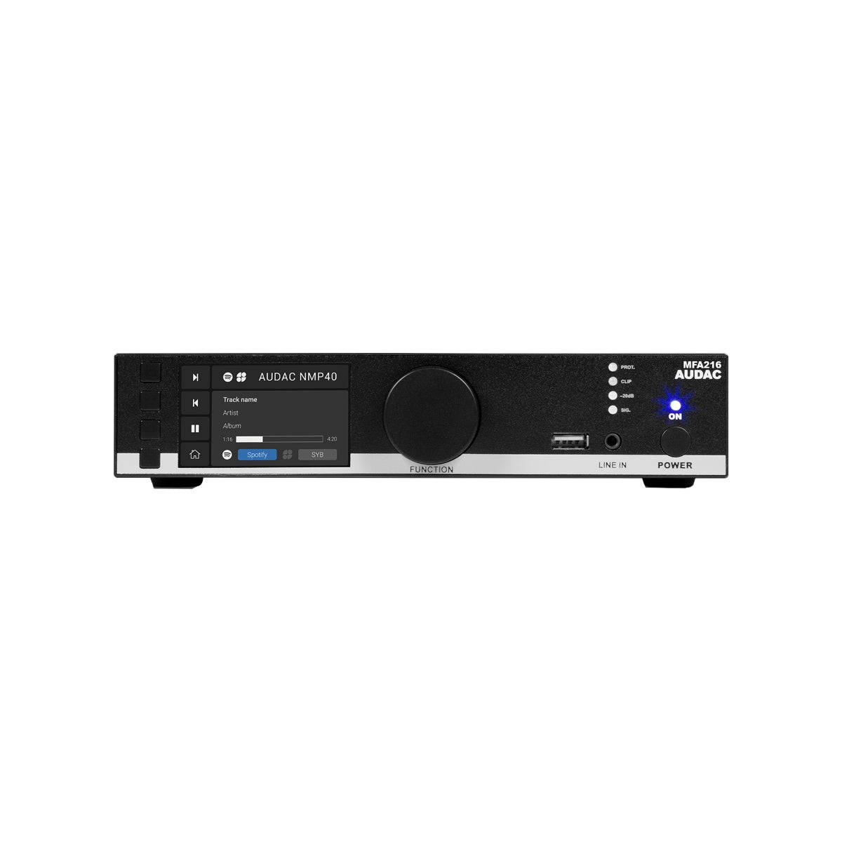 Audac MFA216 All-in-one audio solution Amplifier - 2 x 80W @ 4 Ohm - 160W @ 70/100V