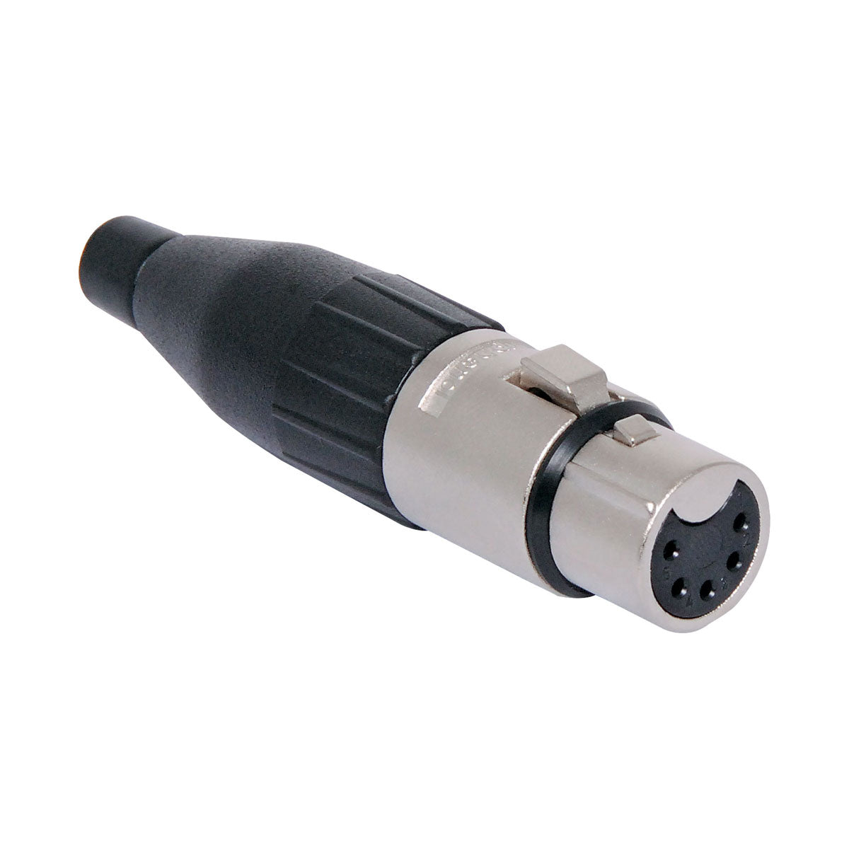 Amphenol AC5F Female XLR 5 Inline, Machined contacts, Nickel finish