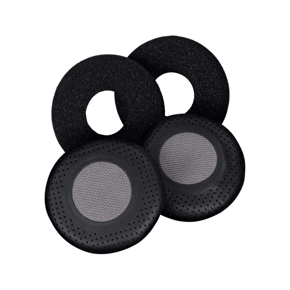 EPOS HZP 46 Black, Large Leatherette Earpad Covers, Black, 1 Pair