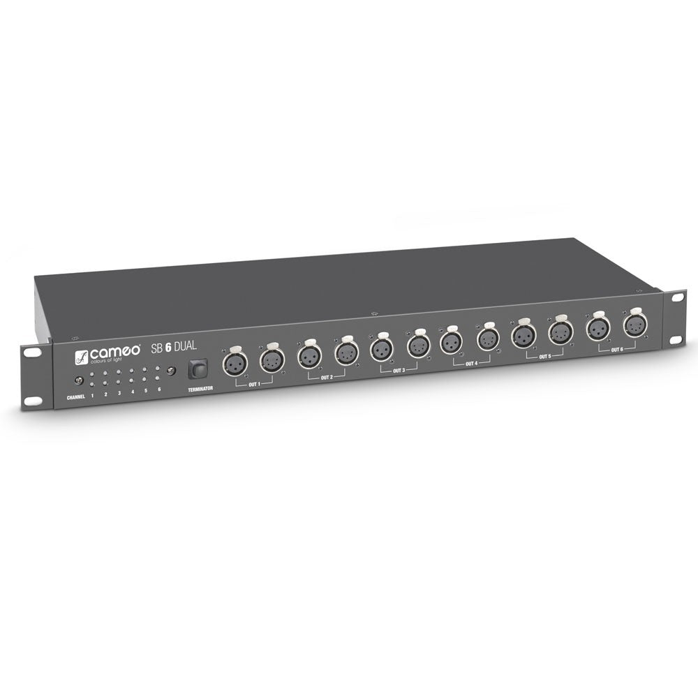 Cameo DMX Splitter/Booster 6-channel 3-pol+ 5-pol