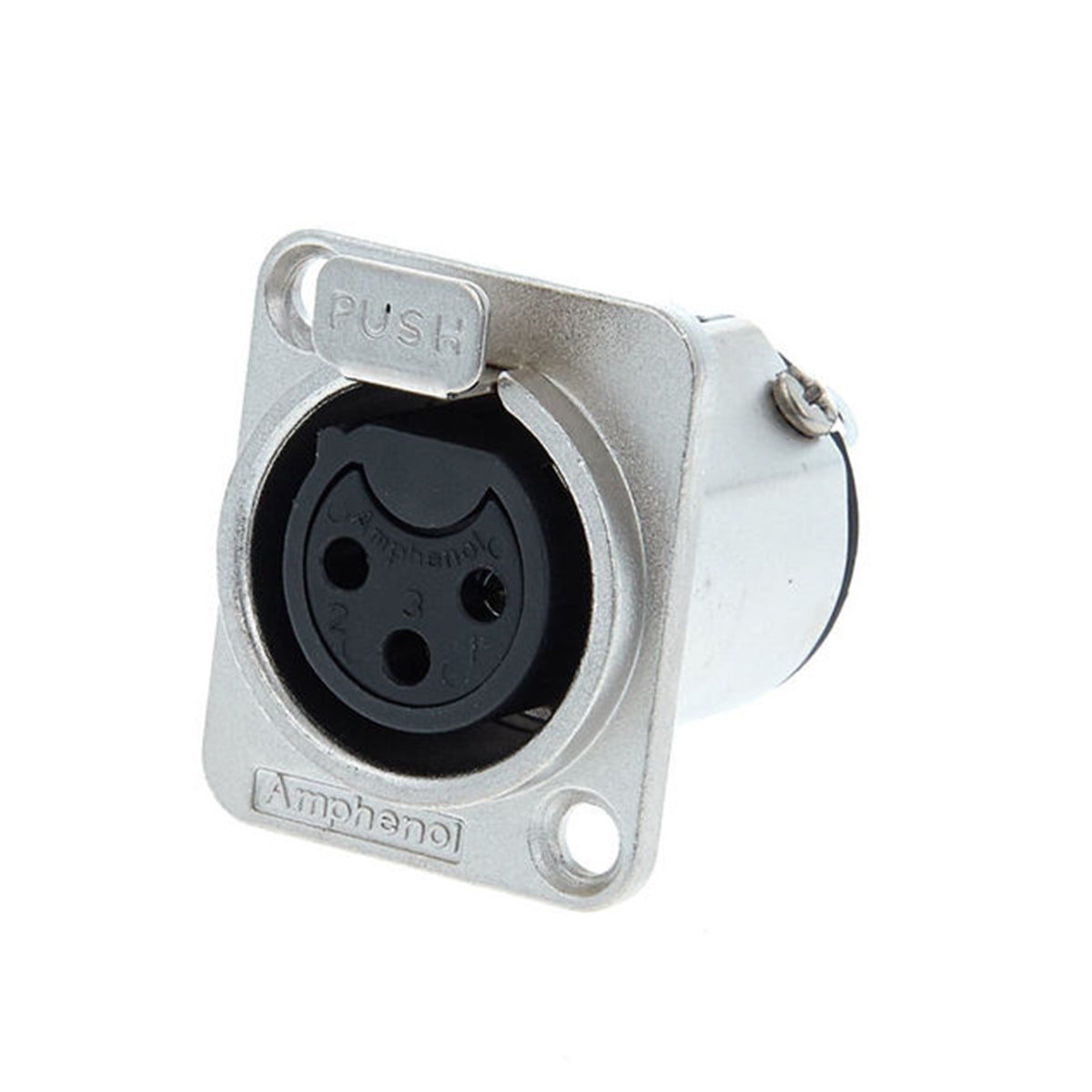 Amphenol Female XLR 3 Chassis Stamped Nickle Finish (Pro)