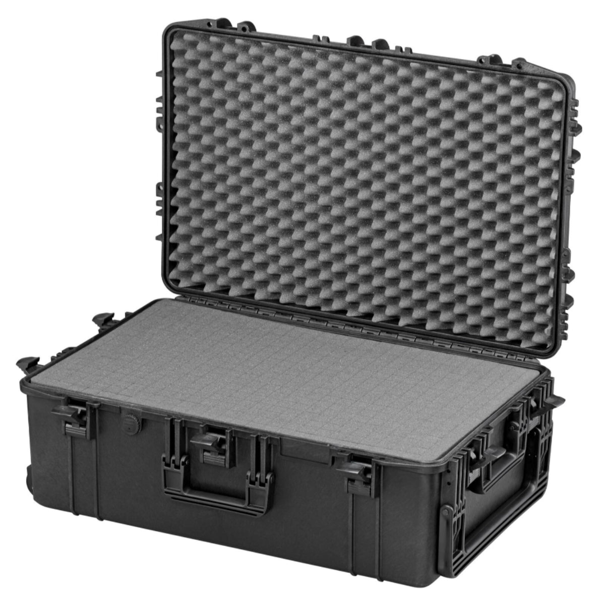 SP PRO 750H280S Black TR Case w/o Ext. Handle, Cubed Foam, ID: L750xW480xH280mm