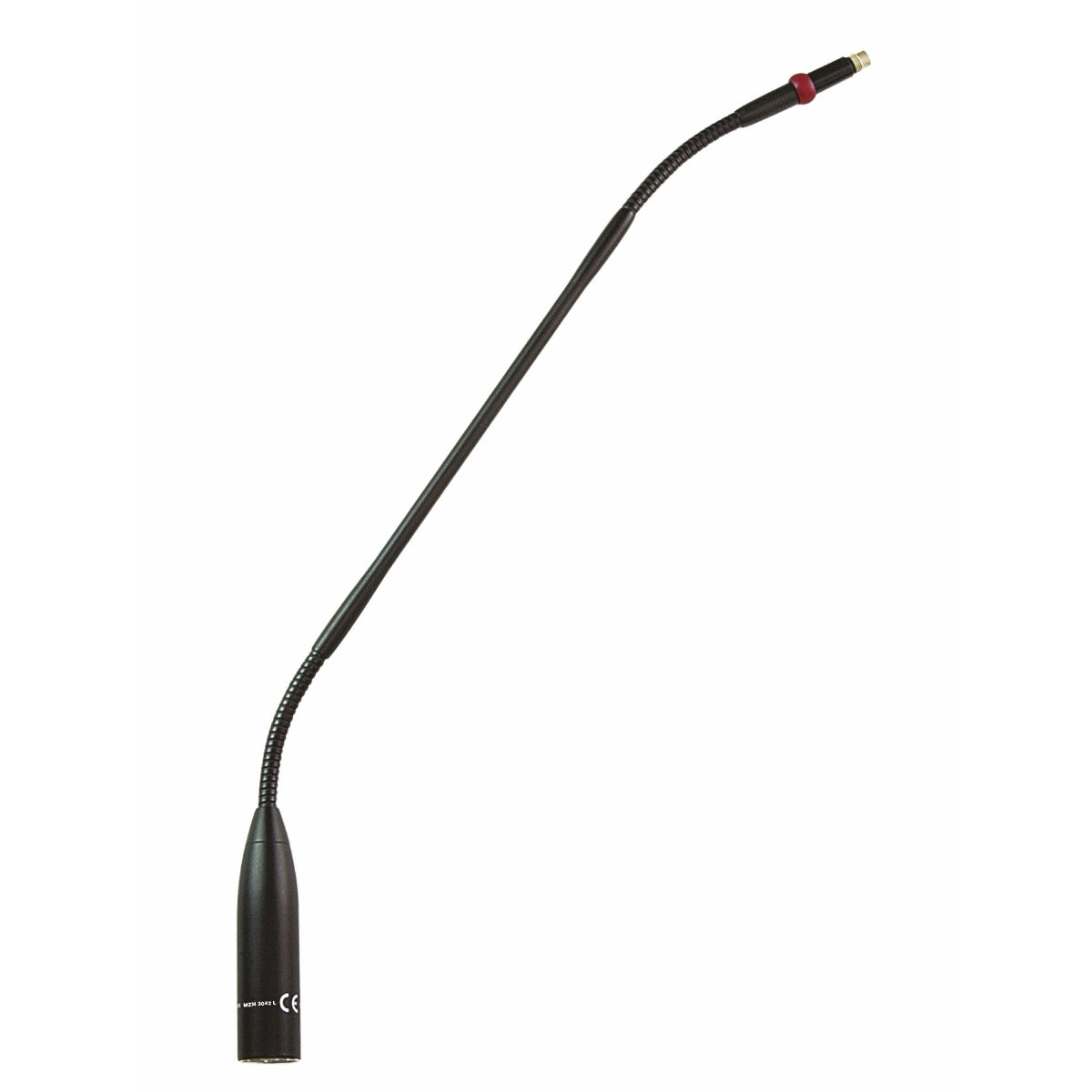 Sennheiser MZH 3042 L Gooseneck, Matte Black, Two Flexible Sections, 400mm, XLR-5, LED Light Ring