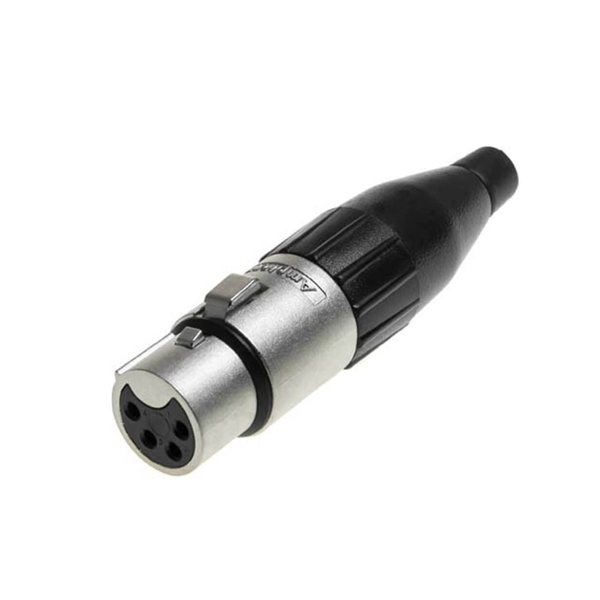 Amphenol Female XLR 4 Inline Machined contacts Nickel finish