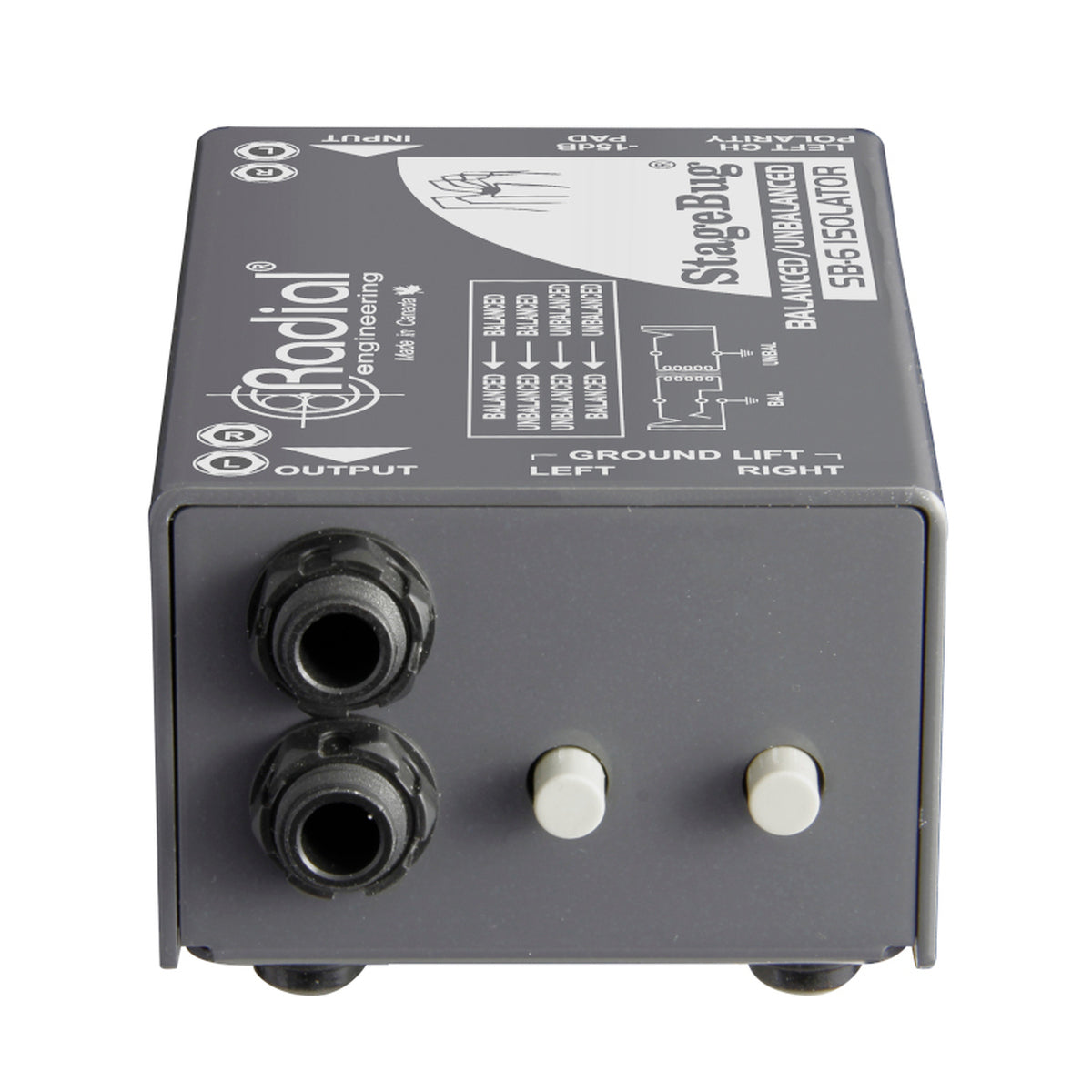 Radial StageBug SB-6 Isolator Isolator for balanced and unbalanced signals