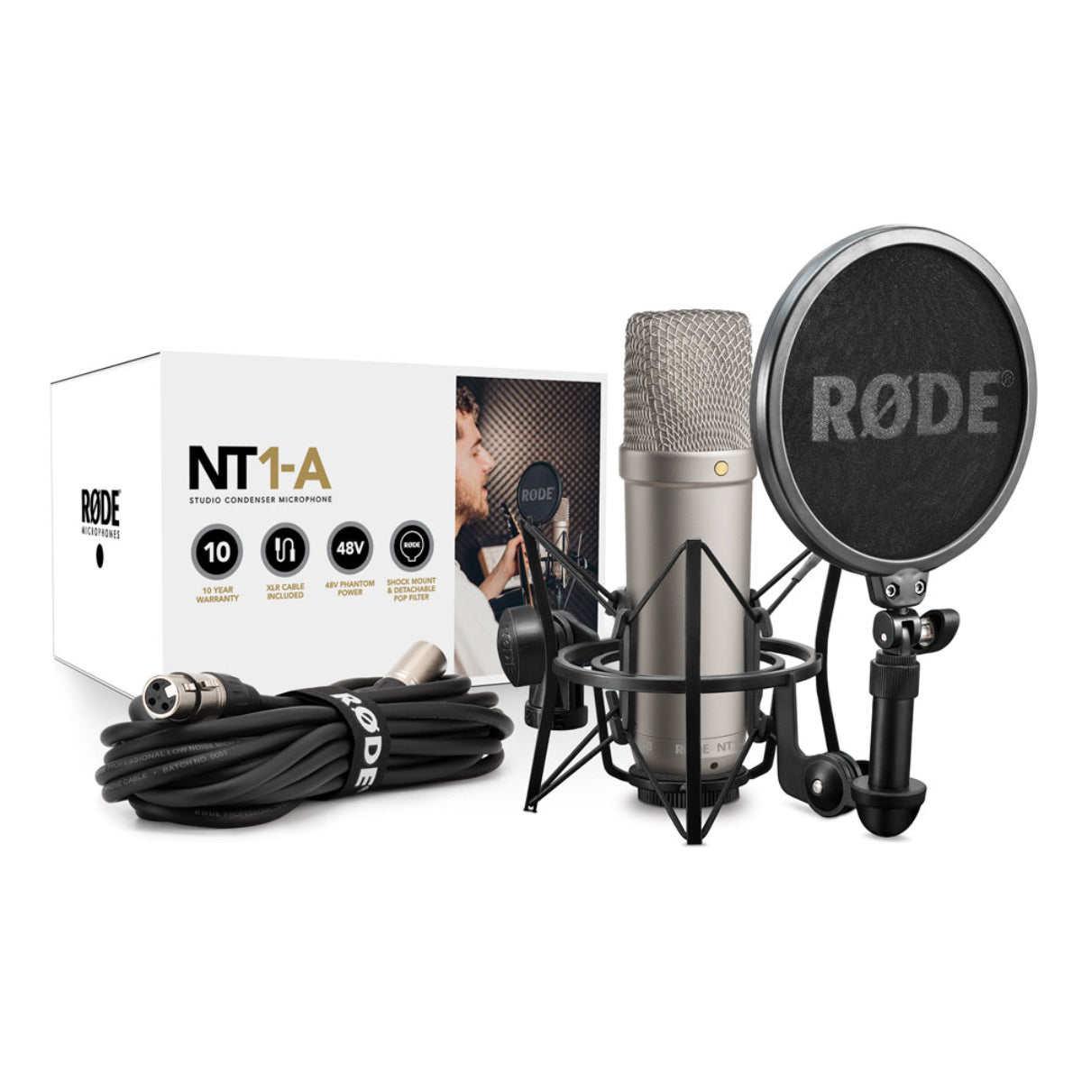 Rode NT1A Studio Cardioid Condenser Microphone Package