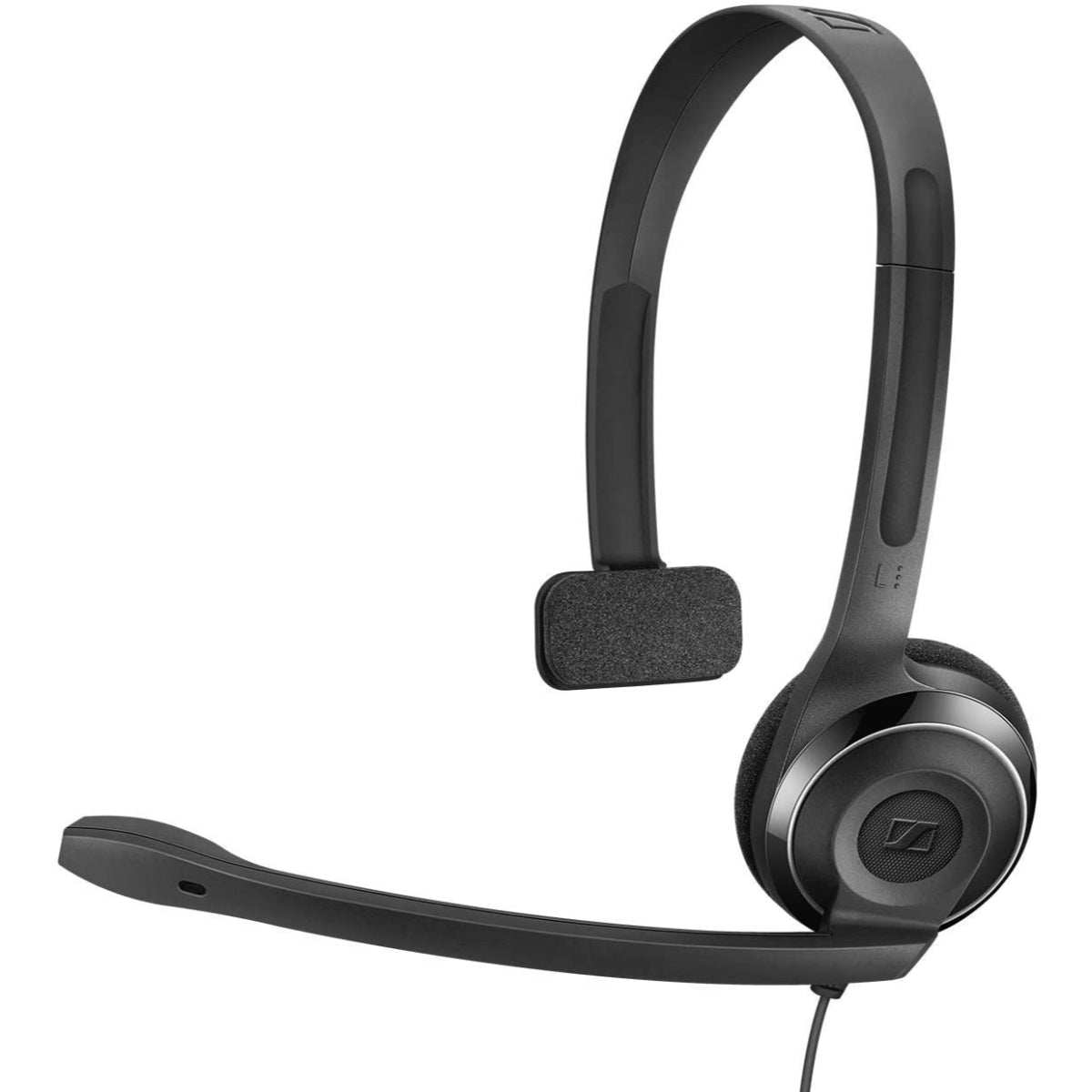 Sennheiser PC 7 USB Over Head Monaural Voip Headset, 2m Cable, Noise Cancelling Microphone