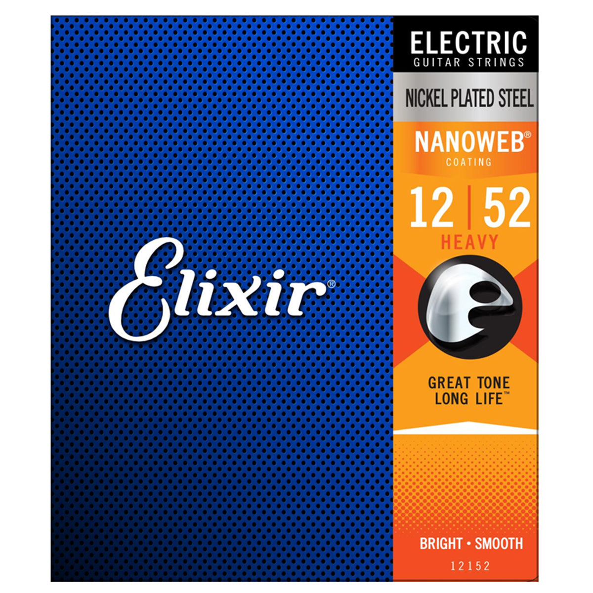 Elixir 12152 Electric Strings Heavy Nickel Plated Steel Nanoweb 0.12 0