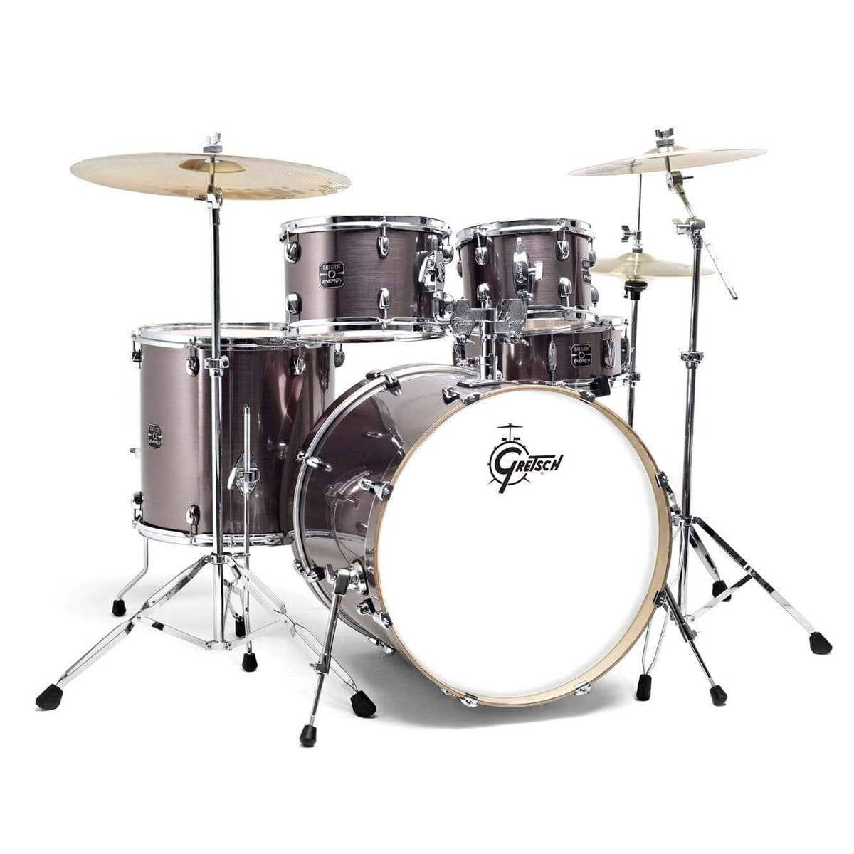 Gretsch Drums GE4E825GS Energy Kit W/22" Kick, Hardware - Grey Steel