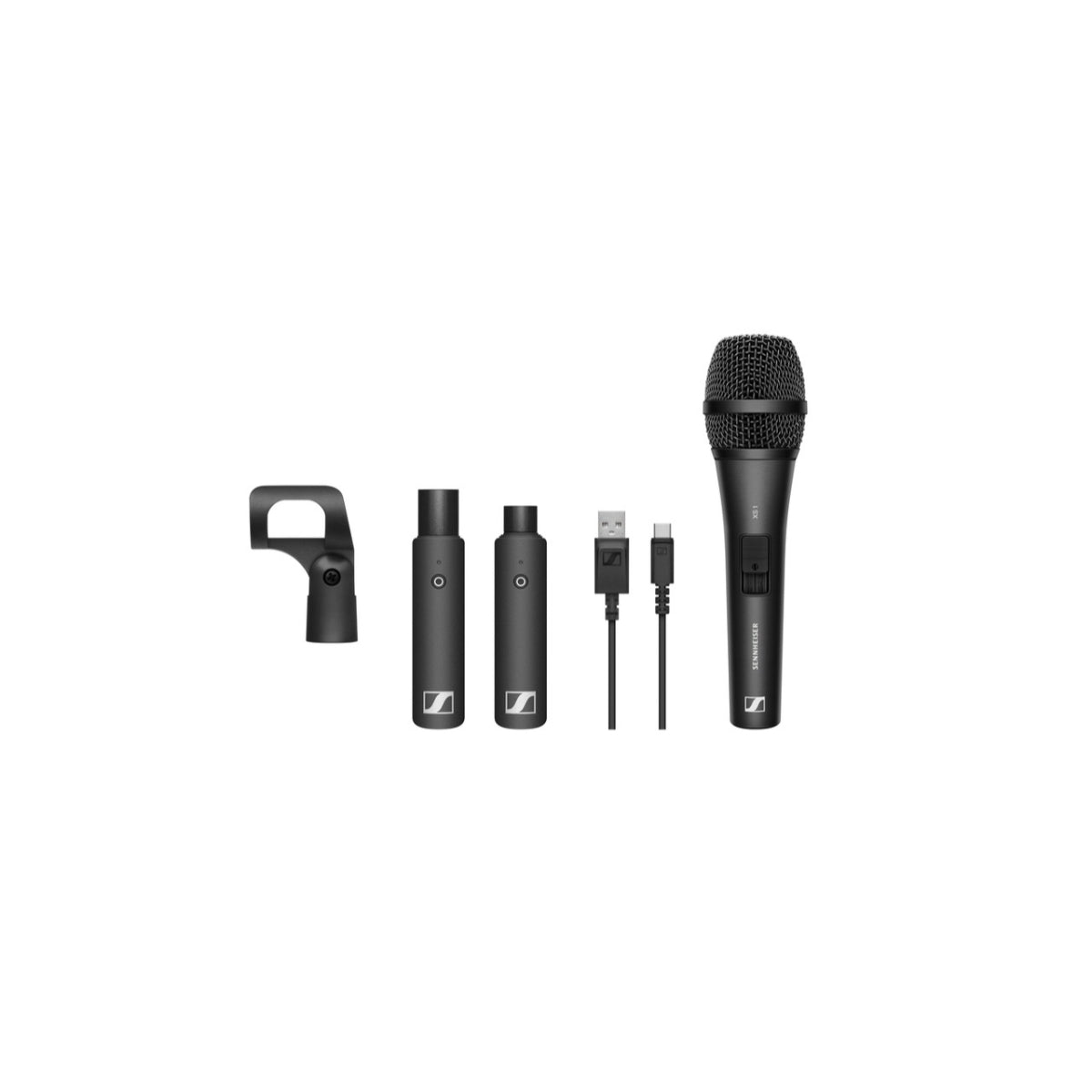 Sennheiser XSW-D Vocal Set, XS 1, XSW-D XLR Female TX, XSW-D XLR Male RX, Mic Clamp, USB Cable