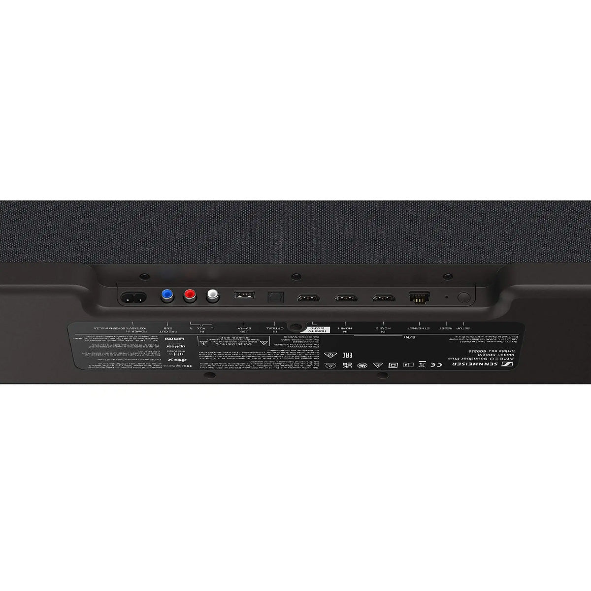 Sennheiser AMBEO Soundbar Plus Black EU (SB02M-EU), Black, Multi-speaker Home Cinema, Remote Control