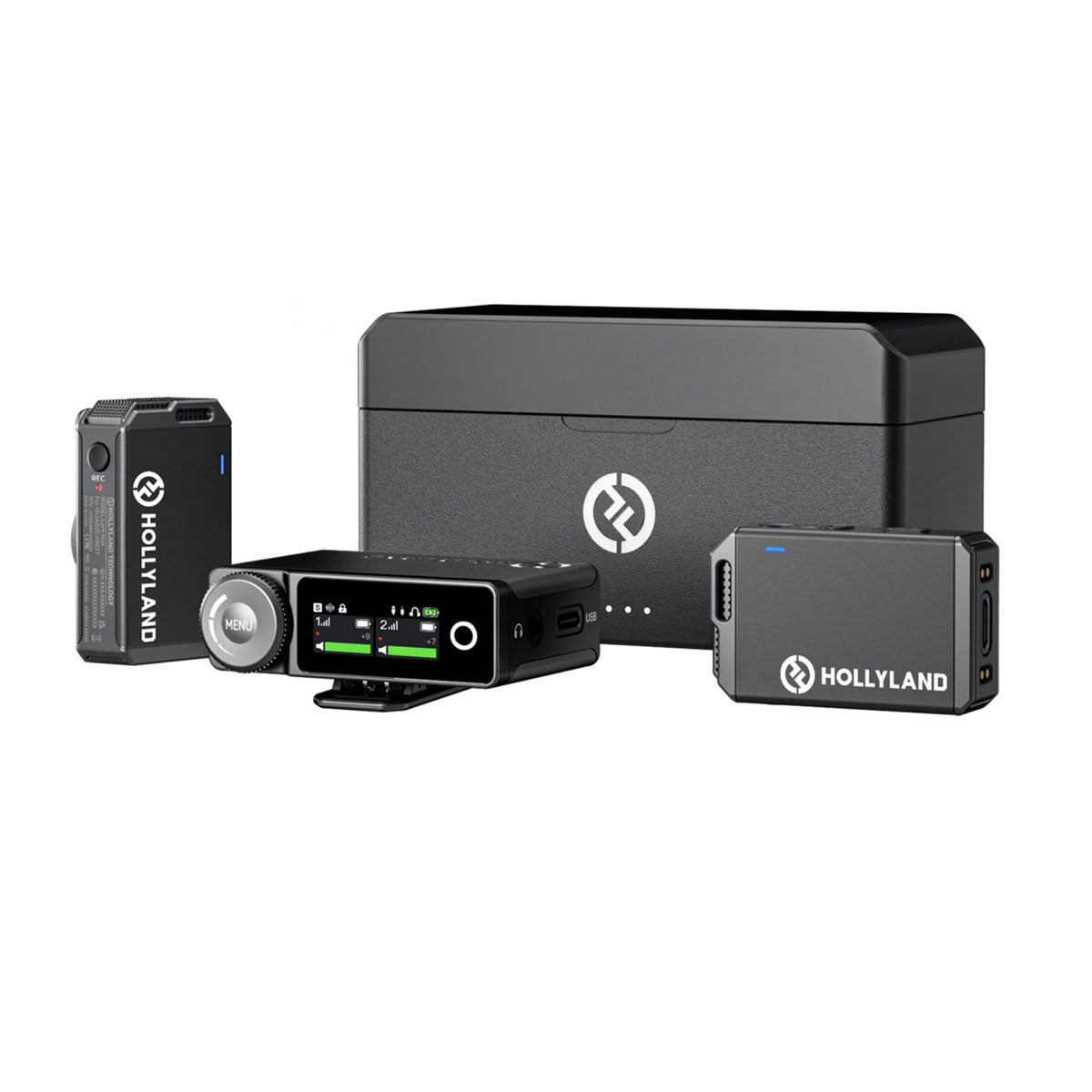 Hollyland Lark M1 Duo B 2-Person Wireless Microphone System, Black