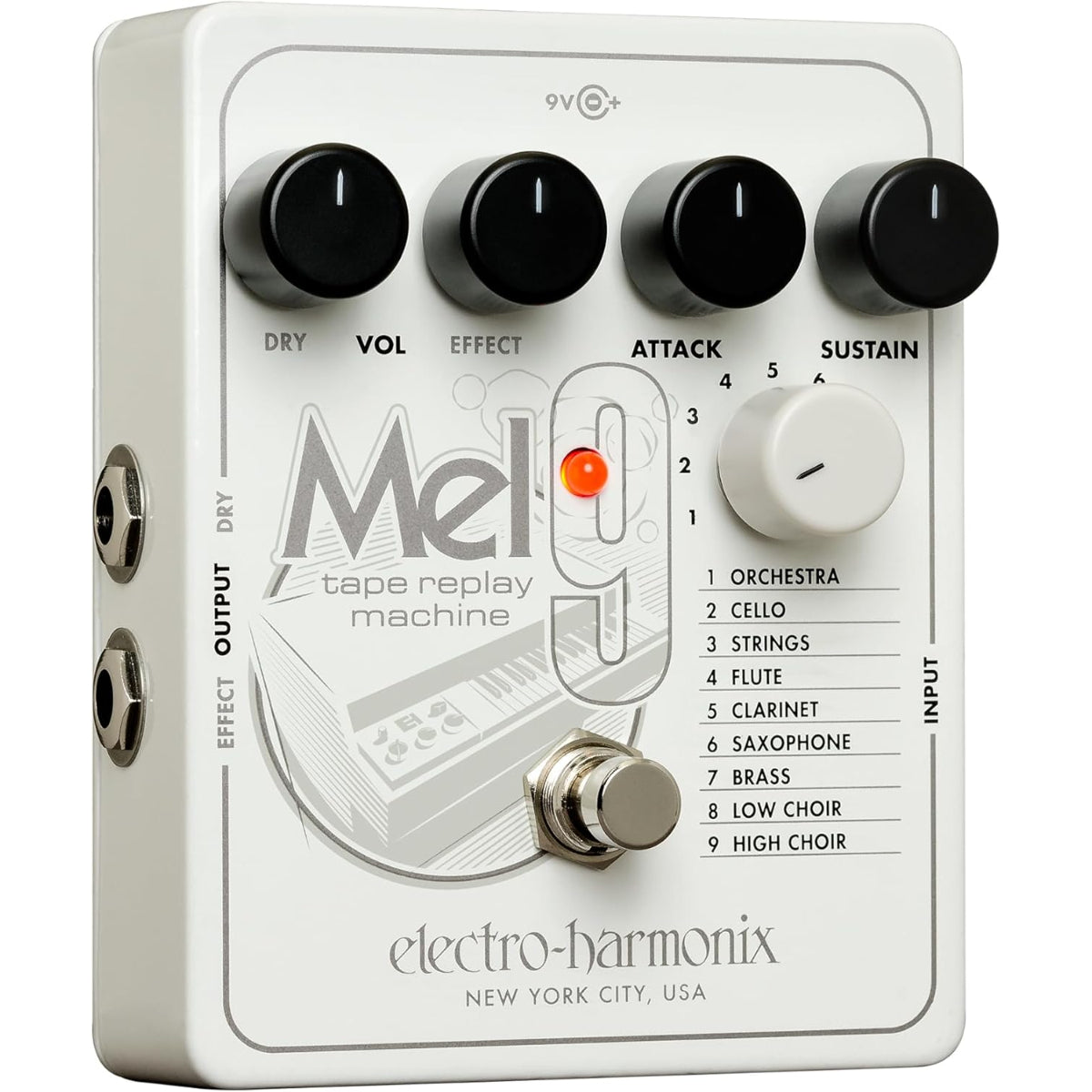 Electro Harmonix MEL9 Effects Pedal - Tape Replay Machine Incl PSU