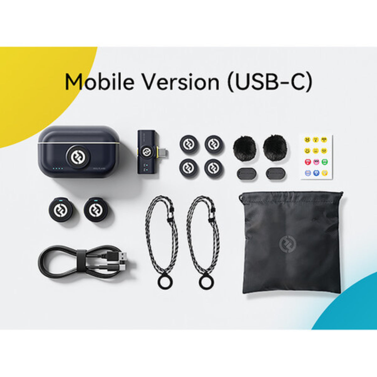 Hollyland LARK M2 DUO Wireless Lavalier Microphone with USB-C Plug (2.4 GHz) Shine Charcoal