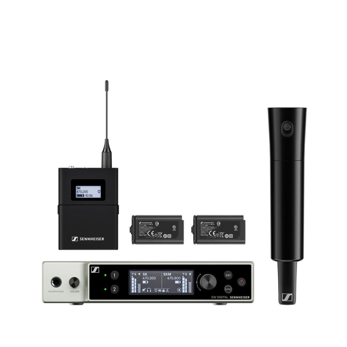 Sennheiser EW-DX SK/SKM-S BASE SET (S1-10), SKM-S, SK, EM2, MZQ, 2x BA 70, 2x Antenna