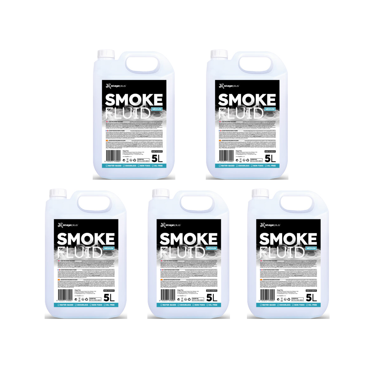 Stage Plus Smoke Fluid Medium Density 5litre (Bundle of 5)