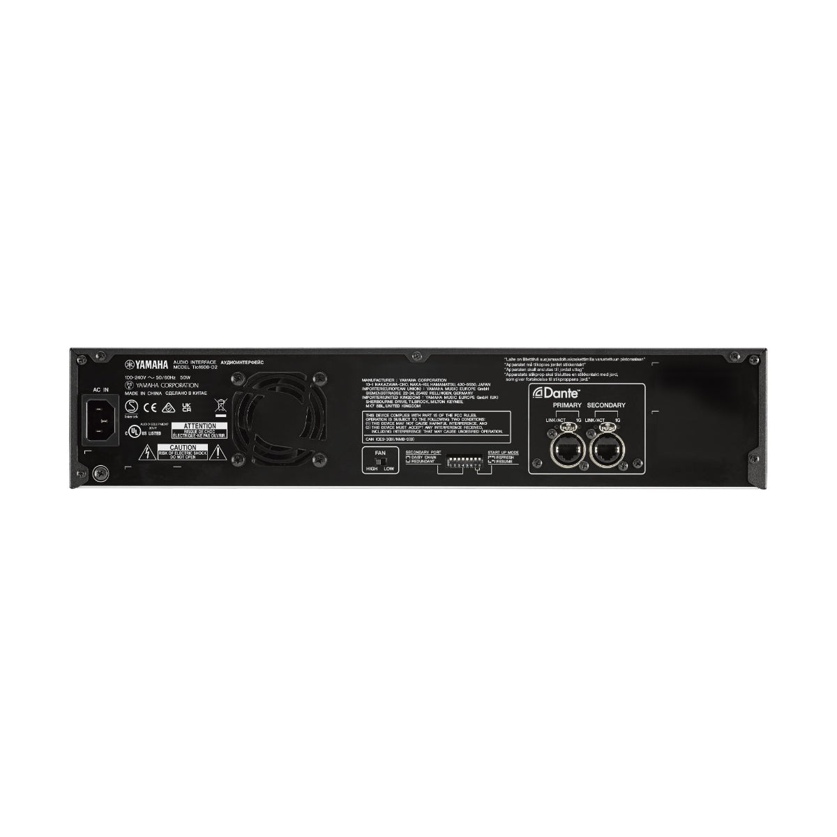 Yamaha Tio1608-D2 Dante-Equipped I/O Rack