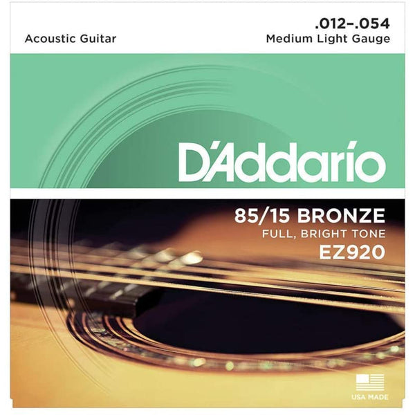D'Addario EZ920 85/15 Bronze Acoustic Guitar Strings 012-054