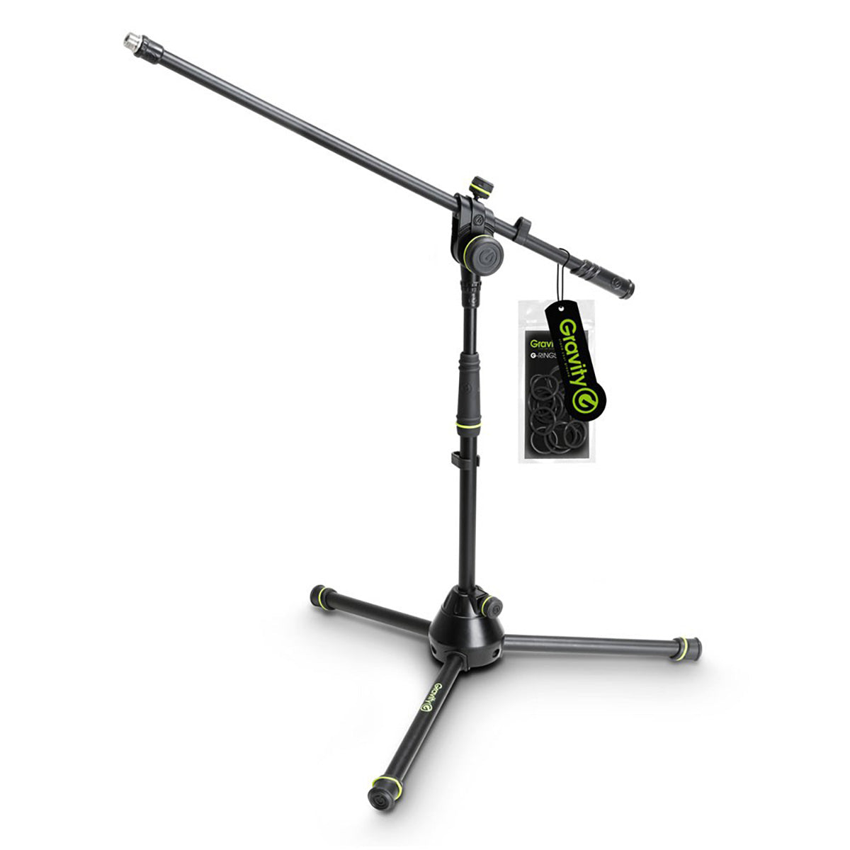 Gravity GMS4221B Short Microphone Stand with Folding Tripod Base and 2-Point Adjustment Boom