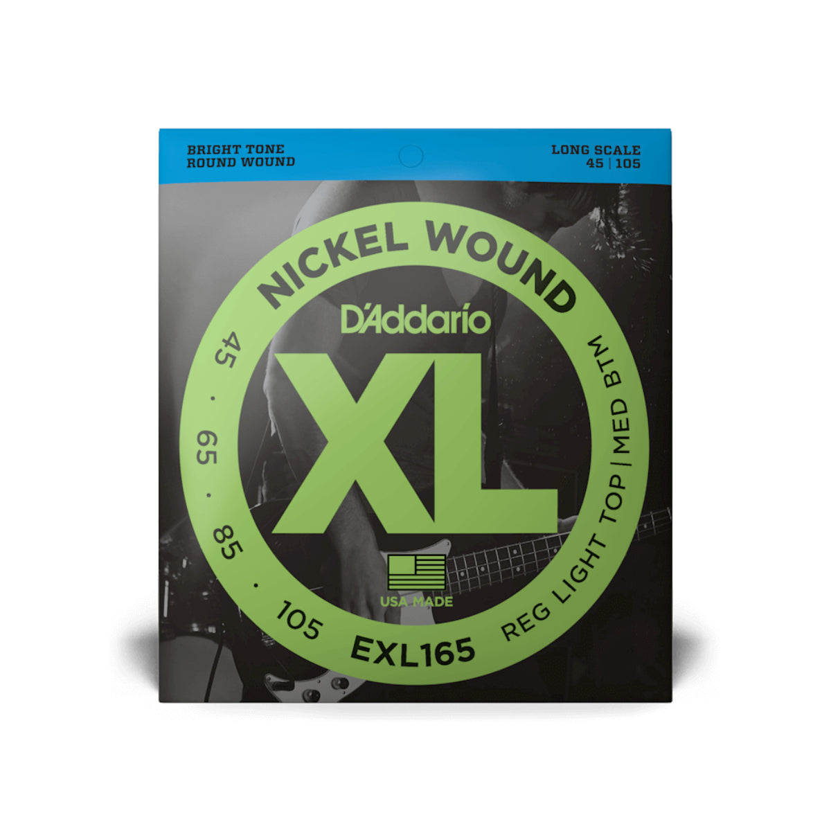 D'Addario EXL165 XL Nickel Round Wound Bass Strings 45-105 Custom Light / Long Scale Set