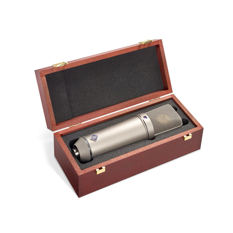 Neumann U 87 Ai Nickel Large Diaphragm Cardioid Microphone, Omni, Figure-8, Wooden Box