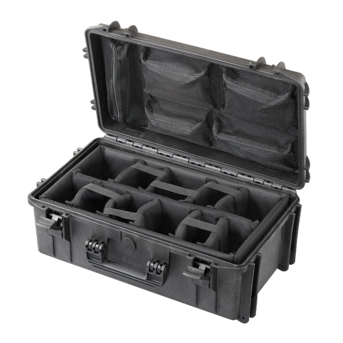 SP PRO 520CAMORG Black Carry Case, Padded Dividers + Lid Organizer, ID: L520xW290xH200mm