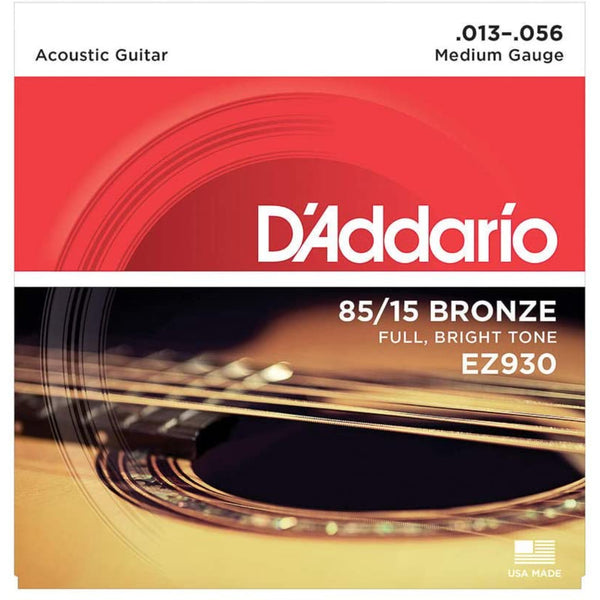 D'Addario EZ930 85/15 Bronze Acoustic Guitar Strings 013-056
