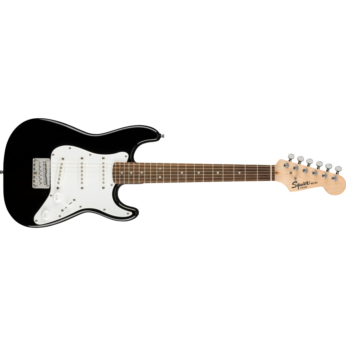 Fender 0370121506 Mini Strat Electric Guitar, LRL, Black