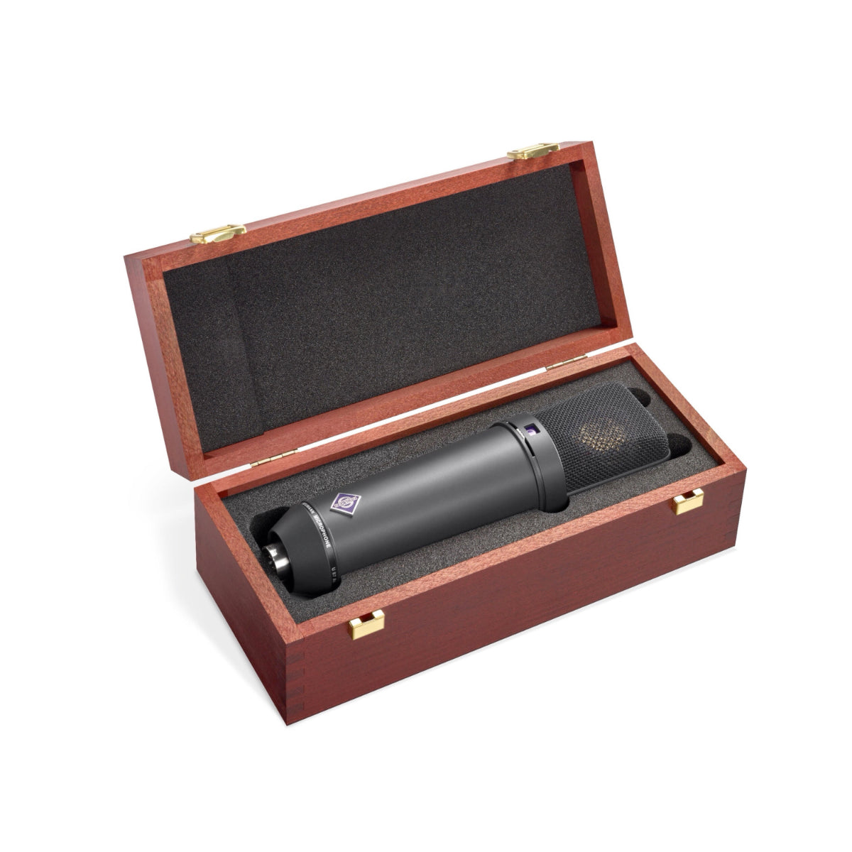 Neumann U 87 Ai-MT Black Large Diaphragm Cardioid Microphone, Omni, Figure-8, Wooden Box