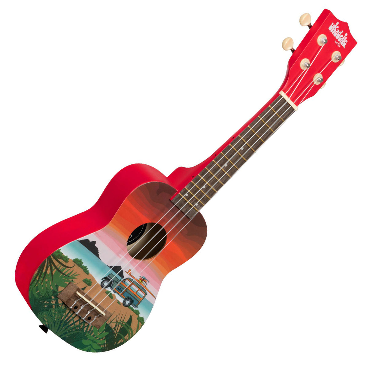 Kala UKSURFARI Ukadelic Soprano Wood Ukulele - Surfari