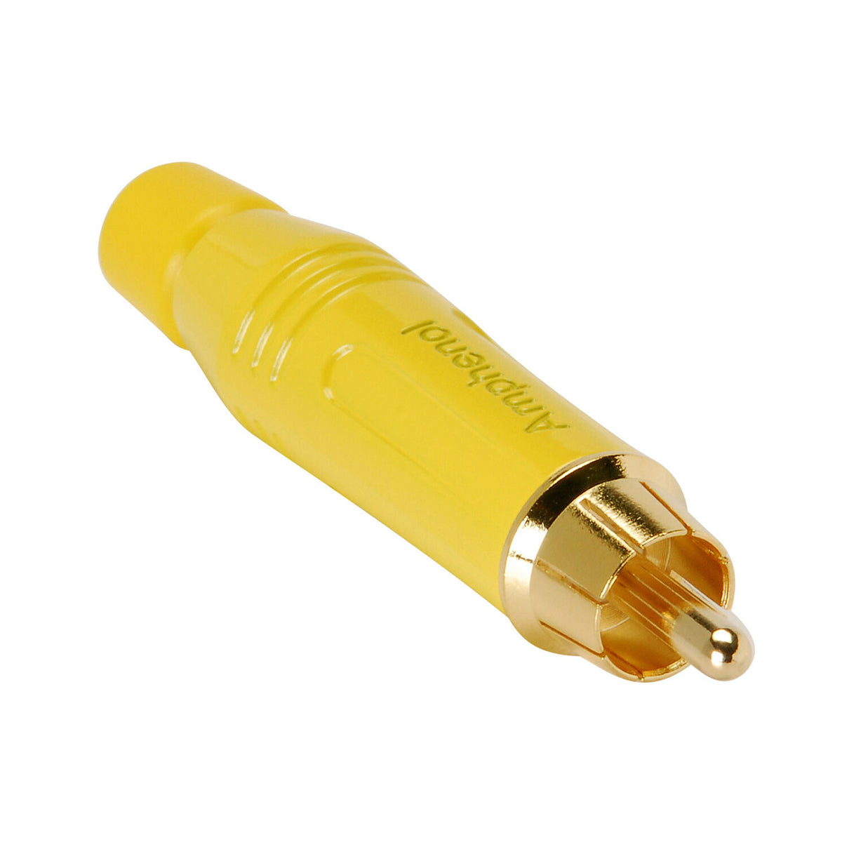 Amphenol RCA male inline gold plated contact yellow