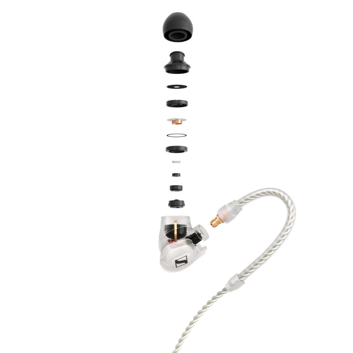 Sennheiser IE 500 PRO Clear, Transparent In-ear Headphones, 1.3m Twist