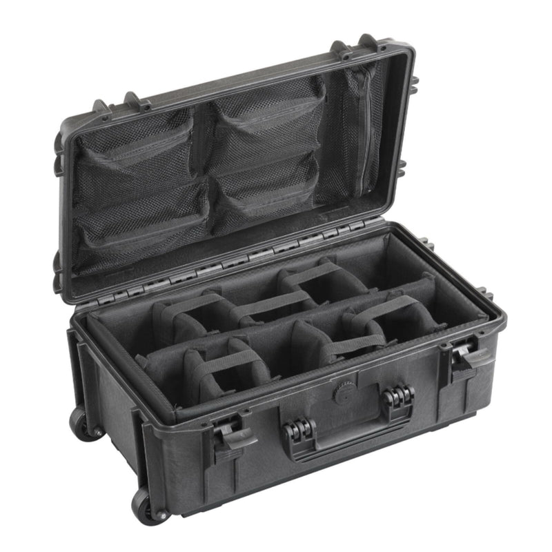 SP PRO 520CAMORGTR Black Trolley Case, Padded Dividers + Lid Organizer, ID: L520xW290xH200mm