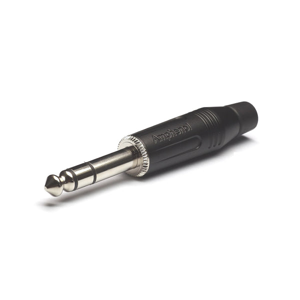 Amphenol Stereo Jack Plug Diecast Shell Blck